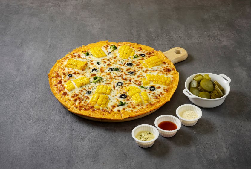 통옥수수 피자